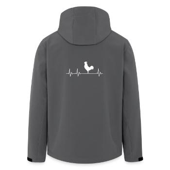 Fans de poulets - - Coq - Poussins - Veste softshell homme en polyester recyclé Stanley/Stella - noir - Dos - AI Model Male 185 light (185cm)