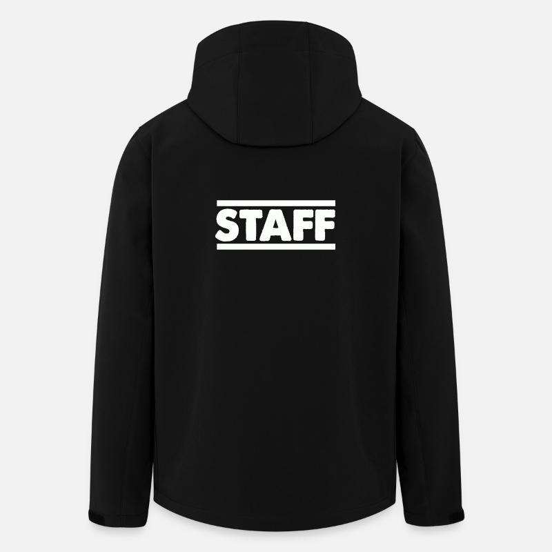 Staff Lettering Bold Contrast - Men’s Recycled Softshell Jacket by Stanley/Stella - black