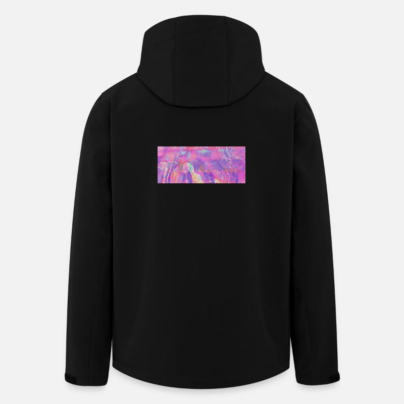 Farbstrudel Neon Wellen - Veste softshell homme en polyester recyclé Stanley/Stella - noir