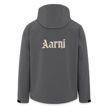 Aarni Gothic Design - Recycelte Männer Softshell-Jacke von Stanley/Stella - Schwarz - Hinten - AI Model Male 185 light (185cm)
