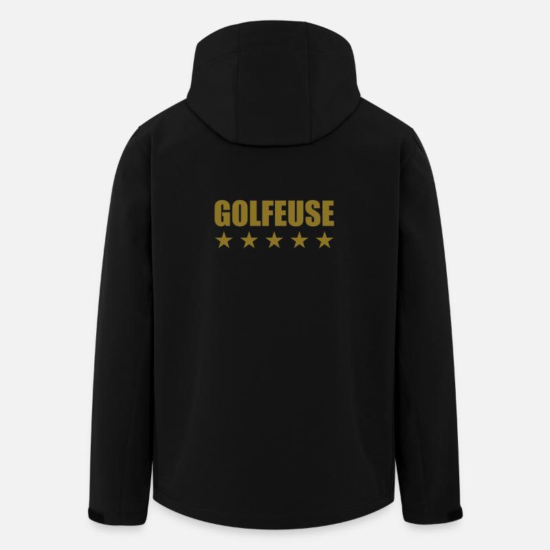 Golfeuse - Veste softshell homme en polyester recyclé Stanley/Stella - noir