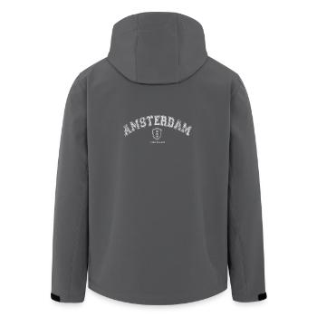 Amsterdam Hollande - Veste softshell homme en polyester recyclé Stanley/Stella - charbon - Dos - AI Model Male 185 light (185cm)