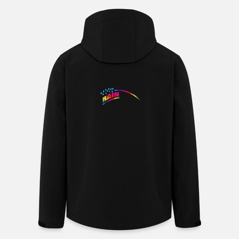 RAINdrops or Rainbow | Rainbow - Men’s Recycled Softshell Jacket by Stanley/Stella - black