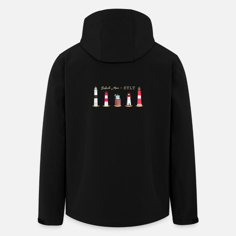 Sylter Leuchttürme - Recycelte Männer Softshell-Jacke von Stanley/Stella - Schwarz