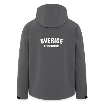 HELSINGBORG Sverige Sweden Schweden - Recycelte Männer Softshell-Jacke von Stanley/Stella - Anthrazit - Hinten - AI Model Male 185 light (185cm)