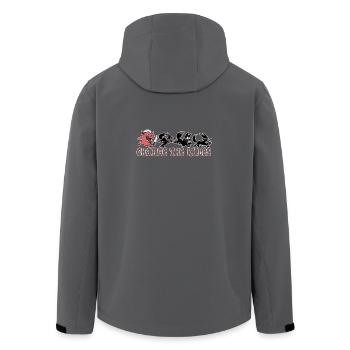 cochon change les règles ! - Veste softshell homme en polyester recyclé Stanley/Stella - charbon - Dos - AI Model Male 185 light (185cm)