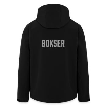 Bokser - Recycelte Männer Softshell-Jacke von Stanley/Stella - Schwarz - Hinten - AI Model Male 185 light (185cm)