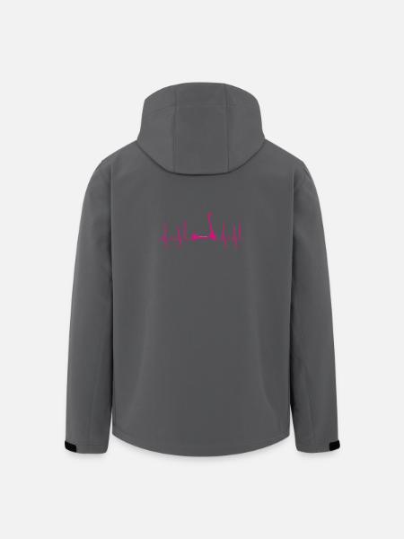 scooter Kickboard Trotinett kardiogramm - Recycelte Männer Softshell-Jacke von Stanley/Stella - Schwarz