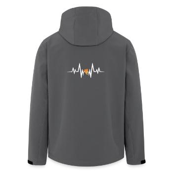 Battement de cœur de la pizza - Veste softshell homme en polyester recyclé Stanley/Stella - charbon - Dos - AI Model Male 185 light (185cm)