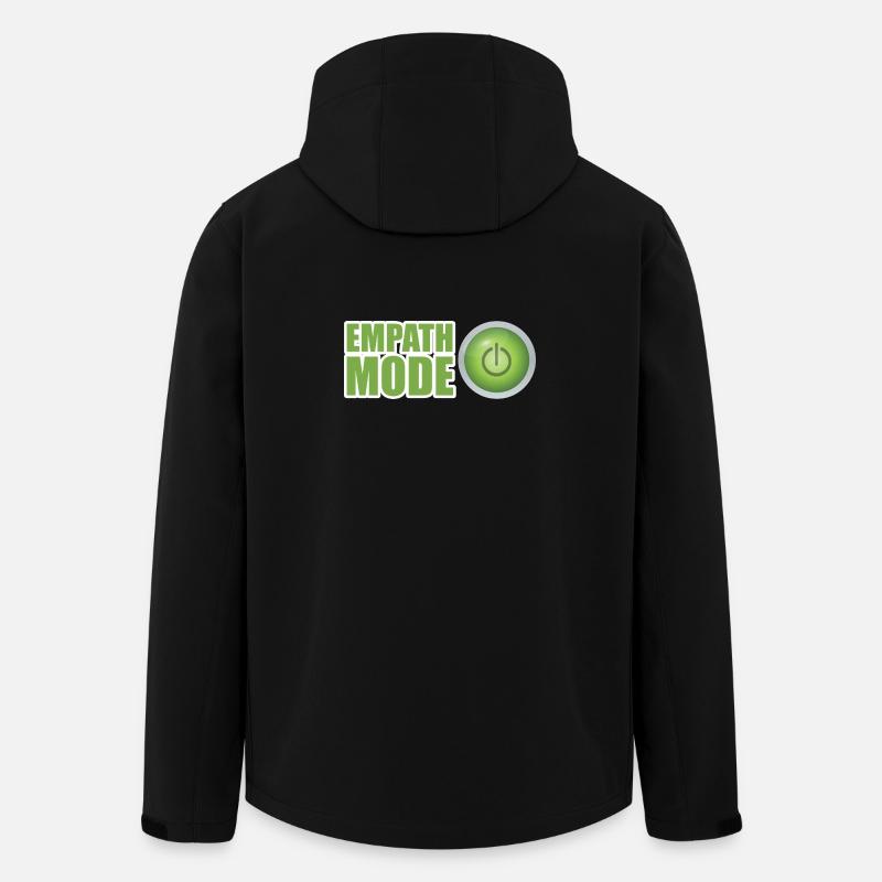 Empath Mode Green Power Button Design - Men’s Recycled Softshell Jacket by Stanley/Stella - black