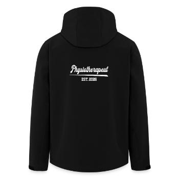 Physiothérapeute 2026 Masseur physiothérapeute - Veste softshell homme en polyester recyclé Stanley/Stella - noir - Dos - AI Model Male 185 light (185cm)