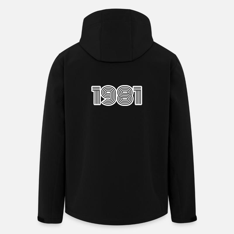 Né en 1981 - Veste softshell homme en polyester recyclé Stanley/Stella - noir