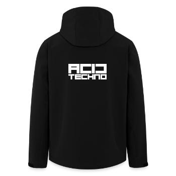 Acid-Techno - Recycelte Männer Softshell-Jacke von Stanley/Stella - Schwarz - Hinten - AI Model Male 185 light (185cm)