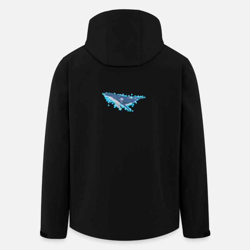 Humpback Whale for Sea Lovers - Men’s Recycled Softshell Jacket by Stanley/Stella - black
