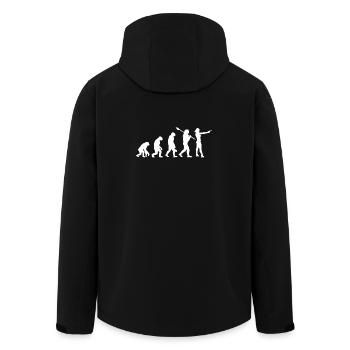 Entwicklung der Schießübung mit Man Gun - Recycelte Männer Softshell-Jacke von Stanley/Stella - Schwarz - Hinten - AI Model Male 185 light (185cm)