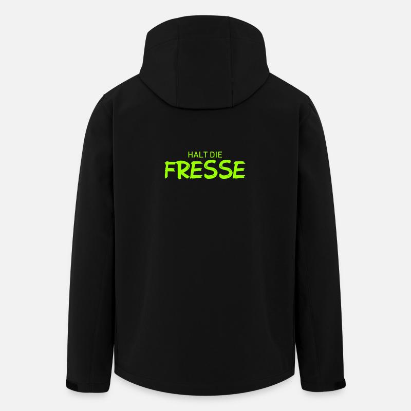 Halt die Fresse - Cooler Spruch - Recycelte Männer Softshell-Jacke von Stanley/Stella - Schwarz