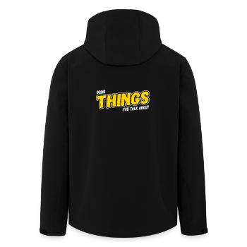 Faire les choses dont vous parlez - Veste softshell homme en polyester recyclé Stanley/Stella - noir - Dos - AI Model Male 185 light (185cm)