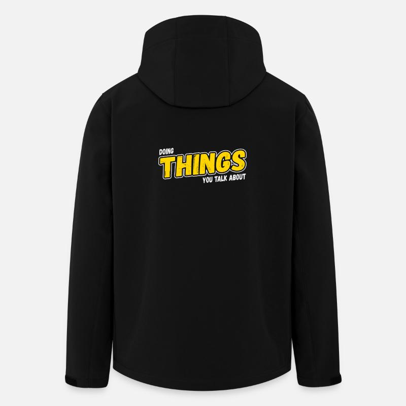 Doing Things You Talk About - Men’s Recycled Softshell Jacket by Stanley/Stella - black