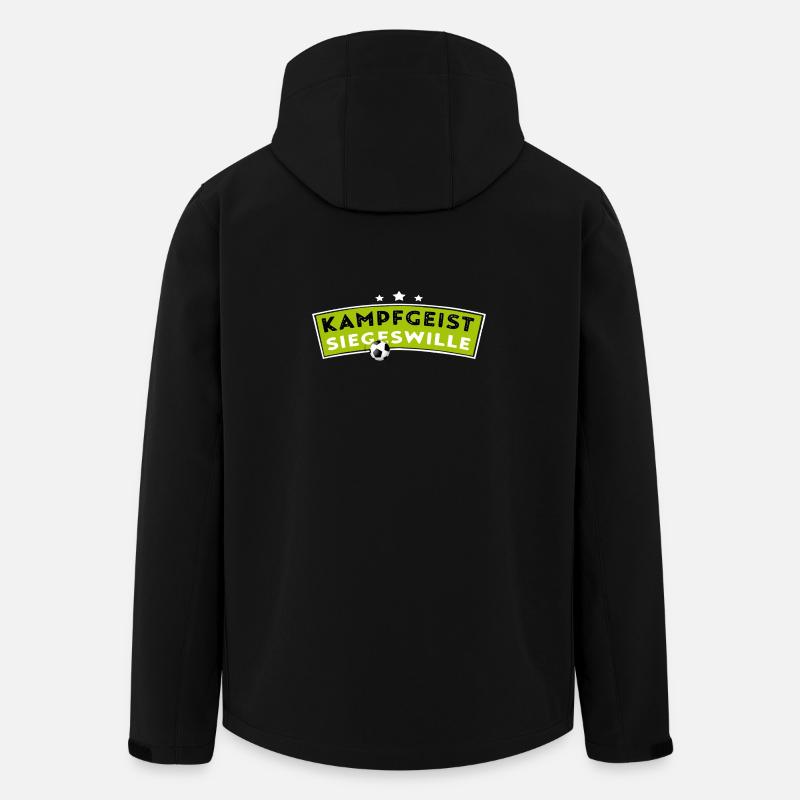 Kampfgeist - Siegeswille - Fussball - Veste softshell homme en polyester recyclé Stanley/Stella - noir