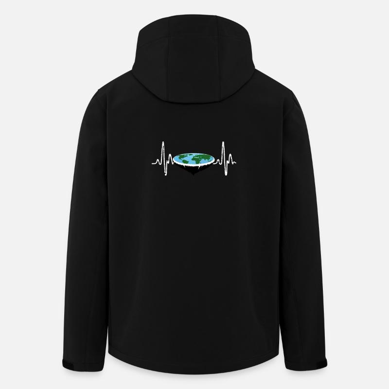 Herzschlag Flache Erde - Recycelte Männer Softshell-Jacke von Stanley/Stella - Schwarz
