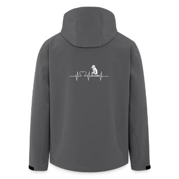 Macaque Macaque - Men’s Recycled Softshell Jacket by Stanley/Stella - anthracite - Back - AI Model Male 185 light (185cm)