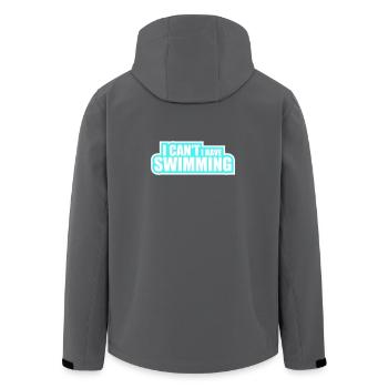 I Can't I Have Swimming Funny Swimmer Excuse - Men’s Recycled Softshell Jacket by Stanley/Stella - anthracite - Back - AI Model Male 185 light (185cm)