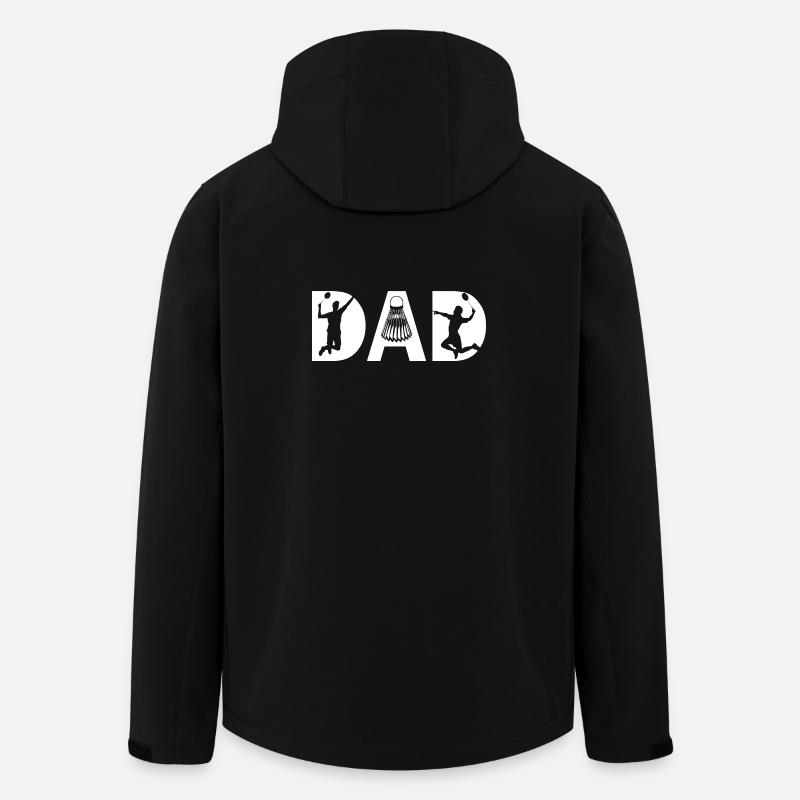 badminton dad  - Recycelte Männer Softshell-Jacke von Stanley/Stella - Schwarz