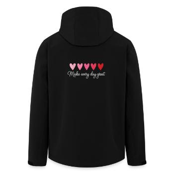 Faites chaque jour de grands cœurs le t-shirt d’enseignant - Veste softshell homme en polyester recyclé Stanley/Stella - noir - Dos - AI Model Male 185 light (185cm)