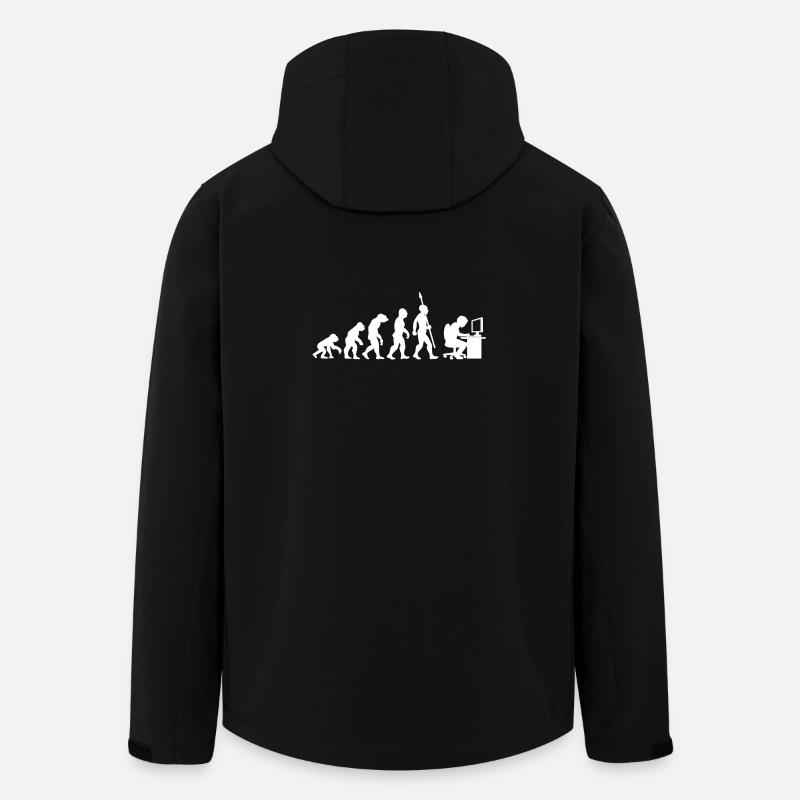 Computer PC Evolution Informatiker Programmierer - Recycelte Männer Softshell-Jacke von Stanley/Stella - Schwarz