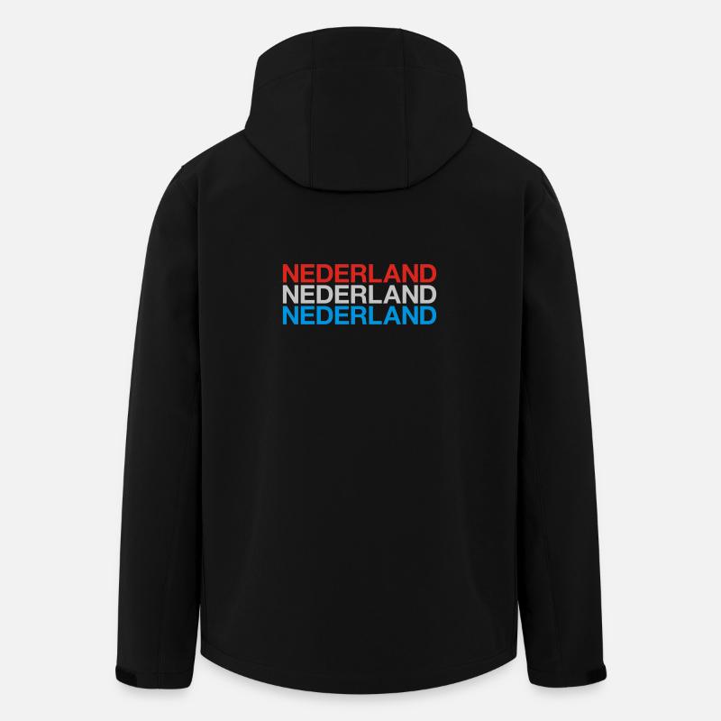 NIEDERLANDE Nederland Netherlands Holland - Recycelte Männer Softshell-Jacke von Stanley/Stella - Schwarz