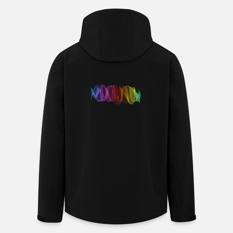 Abstrakte Linien Design 10 - Recycelte Männer Softshell-Jacke von Stanley/Stella - Schwarz