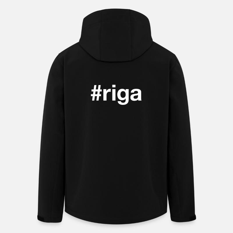 RIGA, Lettonie, Lettonie - Veste softshell homme en polyester recyclé Stanley/Stella - noir