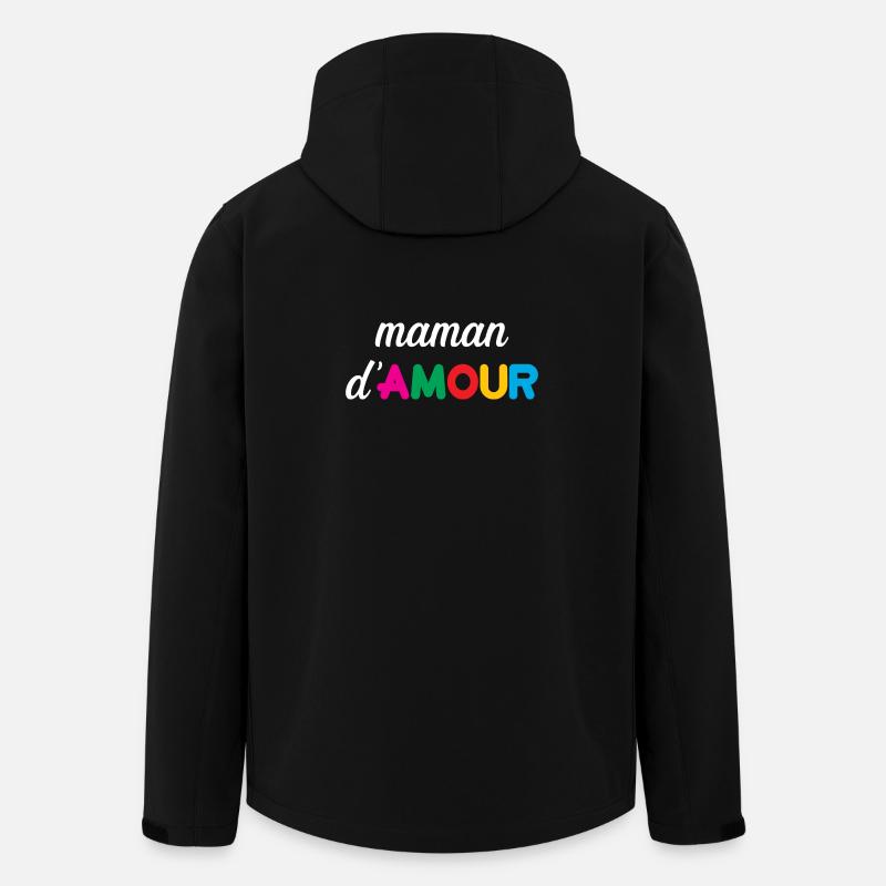 Maman d'Amour - Mother's Day - Men’s Recycled Softshell Jacket by Stanley/Stella - black