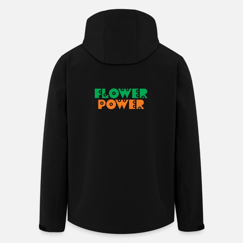 Blumenkind Hippie - Recycelte Männer Softshell-Jacke von Stanley/Stella - Schwarz