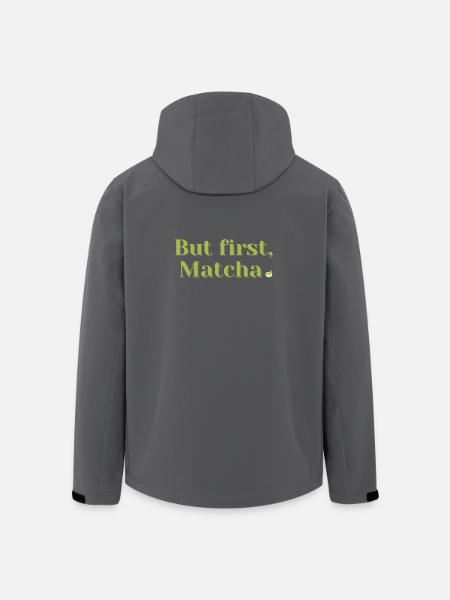 But First, Matcha – Tee & Wellness Geschenk - Recycelte Männer Softshell-Jacke von Stanley/Stella - Schwarz