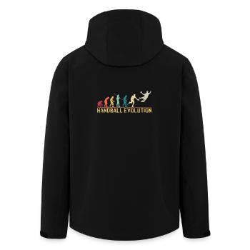Handball Evolution Progression Design - Recycelte Männer Softshell-Jacke von Stanley/Stella - Schwarz - Hinten - AI Model Male 185 light (185cm)