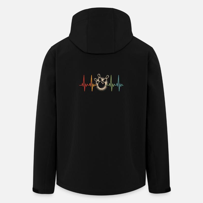 Battement de cœur au bowling - Veste softshell homme en polyester recyclé Stanley/Stella - noir