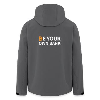 Be Your Own Bank Bitcoin - Recycelte Männer Softshell-Jacke von Stanley/Stella - Anthrazit - Hinten - AI Model Male 185 light (185cm)