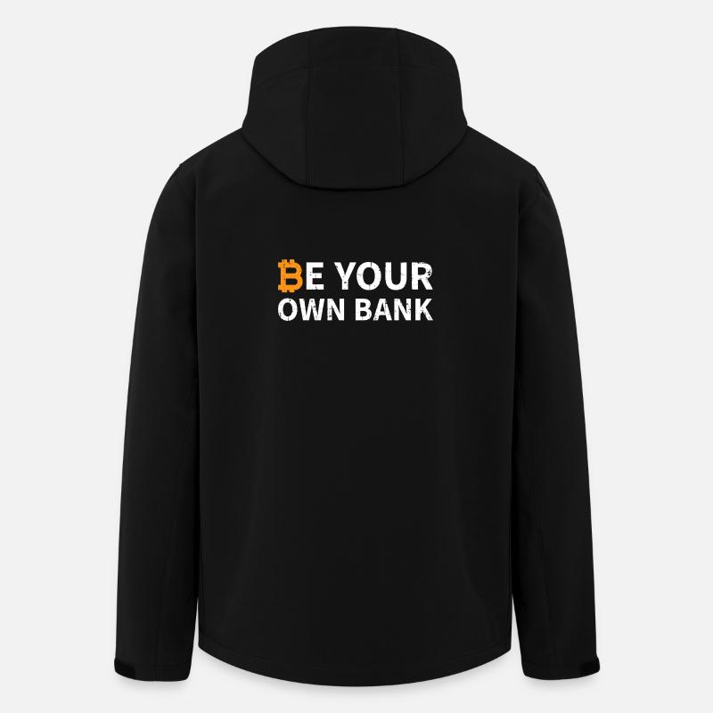 Soyez votre propre banque Bitcoin - Veste softshell homme en polyester recyclé Stanley/Stella - noir