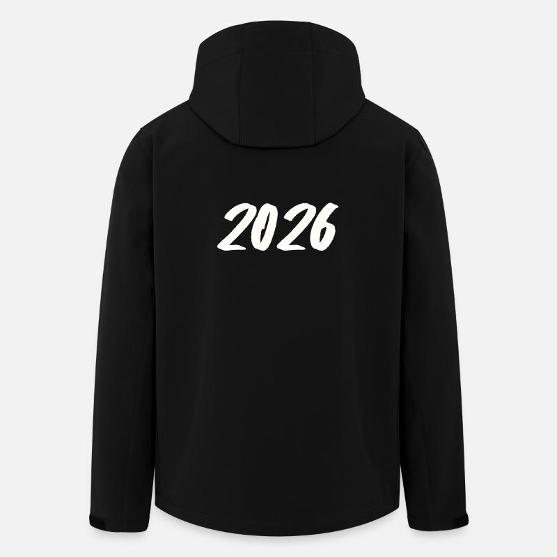 Year 2026 Brushstroke - Men’s Recycled Softshell Jacket by Stanley/Stella - black
