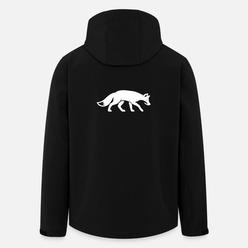 Fuchs Tier - Recycelte Männer Softshell-Jacke von Stanley/Stella - Schwarz