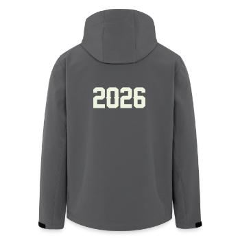 2026 - Men’s Recycled Softshell Jacket by Stanley/Stella - anthracite - Back - AI Model Male 185 light (185cm)