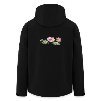 Blütenranke - Recycelte Männer Softshell-Jacke von Stanley/Stella - Schwarz - Hinten - AI Model Male 185 light (185cm)