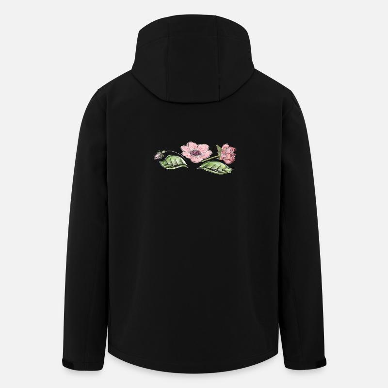 Flower tendril - Men’s Recycled Softshell Jacket by Stanley/Stella - black