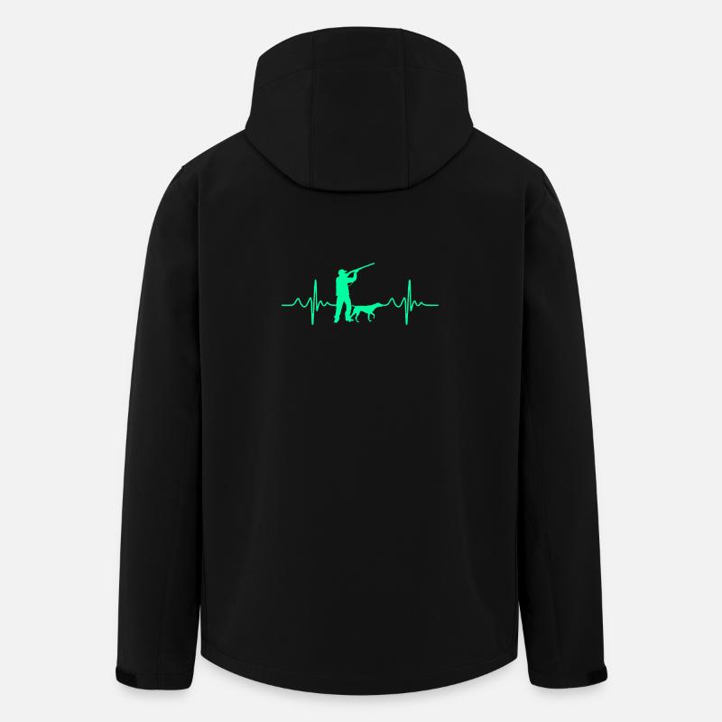 Herzschlag Jäger Jagd - Recycelte Männer Softshell-Jacke von Stanley/Stella - Schwarz