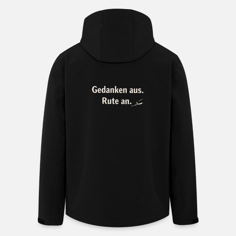 Gedanken aus, Rute an – Minimaldruck - Recycelte Männer Softshell-Jacke von Stanley/Stella - Schwarz