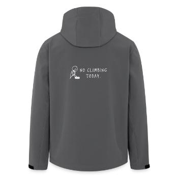 No Climbing Today – Bouldern Kletter Spruch - Recycelte Männer Softshell-Jacke von Stanley/Stella - Schwarz - Hinten - AI Model Male 185 light (185cm)