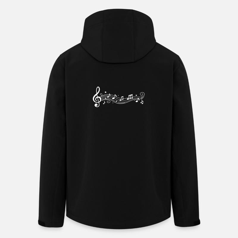 Musical Notes Melody Clefs - Men’s Recycled Softshell Jacket by Stanley/Stella - black
