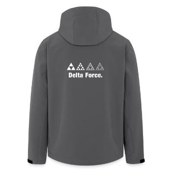 Fraktal Dreieck Force Geometrie Rekursion - Recycelte Männer Softshell-Jacke von Stanley/Stella - Anthrazit - Hinten - AI Model Male 185 light (185cm)