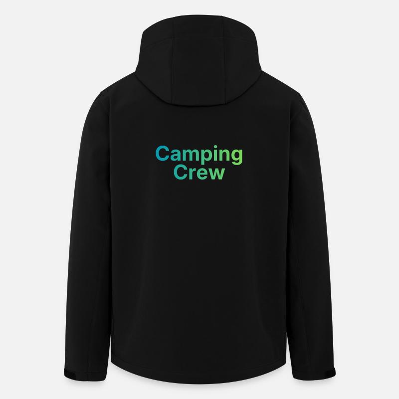Camping Crew - Recycelte Männer Softshell-Jacke von Stanley/Stella - Schwarz